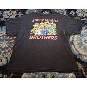 Super Mario Men's Large Super Mario Brothers Group Portrait T-Shirt